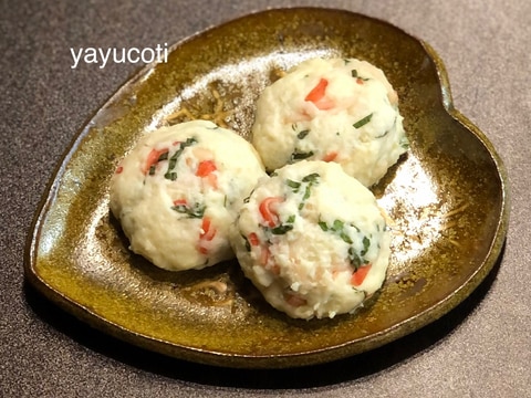 はんぺん豆腐しんじょの電子レンジ蒸し